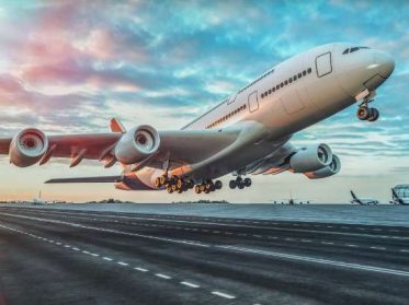 airplane taking off from airport 1